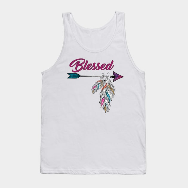 Arrow Blessed Feathers Tank Top by creativegraphics247